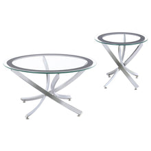 Load image into Gallery viewer, Brooke - Round Glass Top Coffee Table Set
