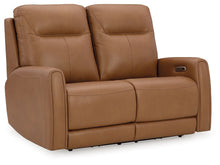 Load image into Gallery viewer, Tryanny - Butterscotch - Power Reclining Loveseat/ Adj Headrest