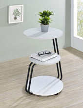 Load image into Gallery viewer, Hilly - 3-Tier Round Accent Side Table - White And Black