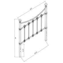 Load image into Gallery viewer, Marie - Metal Twin Open Frame Headboard - White