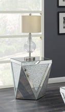 Load image into Gallery viewer, Amore - Square Mirrored Acrylic Crystal Side End Table - Silver