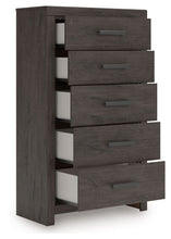 Load image into Gallery viewer, Prendonea - Charcoal - Five Drawer Chest