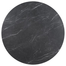 Load image into Gallery viewer, Camden - Round Faux Marble Top Dining Table - Black