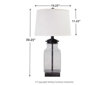 Load image into Gallery viewer, Sharolyn - Transparent / Silver Finish - Glass Table Lamp