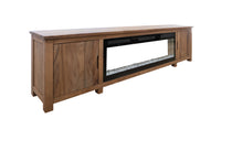 Load image into Gallery viewer, Natural Parota - 93&quot; Electric Fireplace - Dark Brown