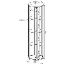 Load image into Gallery viewer, Zahavah - 4-Shelf Hexagonal Clear Glass Curio Cabinet