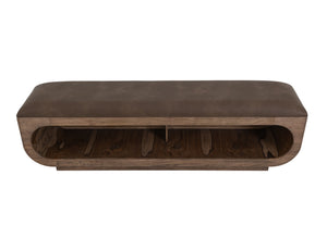 Balam - Wooden Bench With A Cushioned Seat