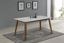 Load image into Gallery viewer, Everett - Rectangular Faux Marble Dining Table - White