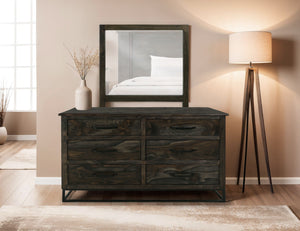 Dark Teak - Mirror - Oil Black