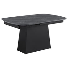 Load image into Gallery viewer, Potero - Faux Marble Extension Leaf Dining Table - Black