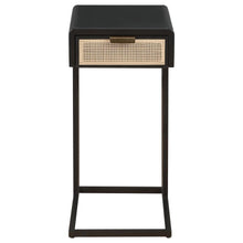 Load image into Gallery viewer, Amherst - 1-Drawer Radio Weave Cane Metal Side Table