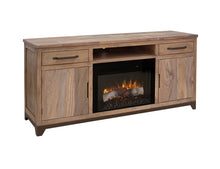 Load image into Gallery viewer, Natural Parota - 70&quot; Electric Fireplace - Dark Brown