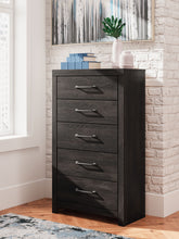 Load image into Gallery viewer, Hollivern - Dark Gray - Five Drawer Chest