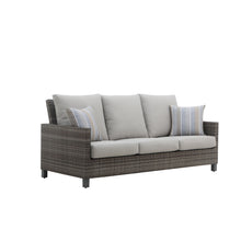 Load image into Gallery viewer, Bungalow - Patio Sofa With 2 Accent Pillows - Gray