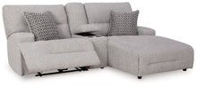 Load image into Gallery viewer, Acklen Place - Pewter - 4 Pc. - 3-Piece Power Reclining Sectional Sofa With Raf Chaise, Wide Seat Power Recliner