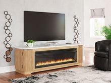 Load image into Gallery viewer, Camdill - Light Brown - 80&quot; TV Stand With Electric Fireplace