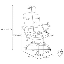 Load image into Gallery viewer, Stark - Upholstered Adjustable Mesh Office Desk Chair - Black