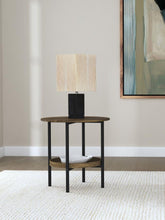 Load image into Gallery viewer, Delfin - Round Glass Top Side End Table - Black And Brown