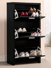Load image into Gallery viewer, Vivian - 3-Drawer Engineered Wood Shoe Cabinet - Black