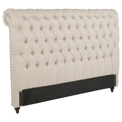 Devon - Upholstered Queen Panel Headboard - Beige