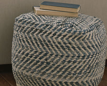Load image into Gallery viewer, Chevron - Blue - Pouf