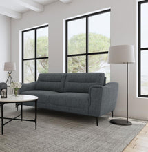 Load image into Gallery viewer, Nolan - Upholstered Sloped Track Arm Sofa - Charcoal