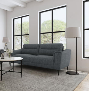 Nolan - Upholstered Sloped Track Arm Sofa - Charcoal