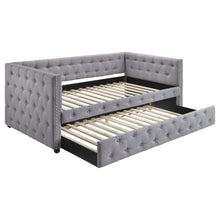Load image into Gallery viewer, Mockern - Upholstered Twin Daybed With Trundle - Gray