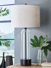 Load image into Gallery viewer, Kerrbrook - Clear / Black - Glass Table Lamp