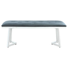 Load image into Gallery viewer, Beaufort - Velvet Upholstered Dining Bench - Steel Gray