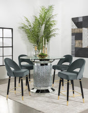 Load image into Gallery viewer, Ellie - Mirrored Counter Height Dining Table Set