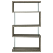 Load image into Gallery viewer, Emelle - 4-Shelf Glass Panel Bookshelf