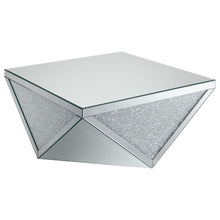 Load image into Gallery viewer, Amore - Square Mirrored Acrylic Crystal Coffee Table - Silver