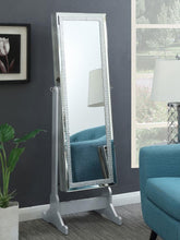 Load image into Gallery viewer, Elle - Cheval Mirror With Jewelry Storage - Silver