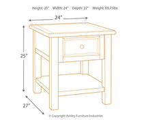 Load image into Gallery viewer, Bolanburg - White / Brown / Beige - Rectangular End Table