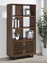 Load image into Gallery viewer, Maddox - 3-Shelf Cabinet Bookcase - Walnut