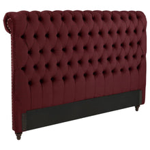 Load image into Gallery viewer, Devon - Upholstered Eastern King Headboard - Wine Red