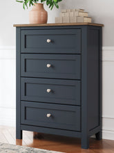 Load image into Gallery viewer, Landocken - Brown / Blue - Four Drawer Chest