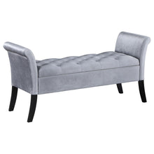 Load image into Gallery viewer, Farrah - Velvet Upholstered Rolled Arm Storage Bench