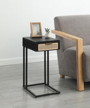 Load image into Gallery viewer, Amherst - 1-Drawer Radio Weave Cane Metal Side Table