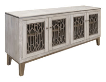 Load image into Gallery viewer, Forest - 4 Glass Door Console - Ivory White &amp; Brown