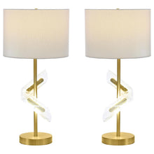Load image into Gallery viewer, Kingsley - Drum Shade Table Lamp (Set of 2) - Gold