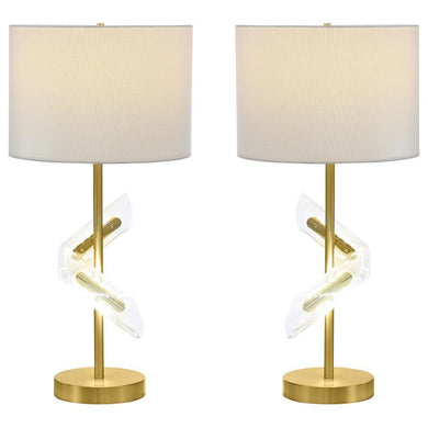 Kingsley - Drum Shade Table Lamp (Set of 2) - Gold