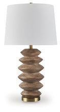 Load image into Gallery viewer, Jyllyard - Brown / Gold Finish - Poly Table Lamp