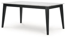 Load image into Gallery viewer, Jettaya - Black / White - Rectangular Dining Room Table