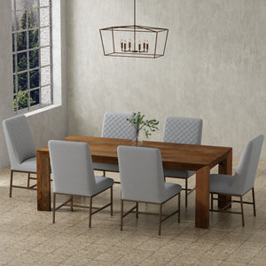 Crossings - Rectangular Dining Table With 6 Upholstered Chairs