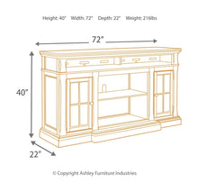 Load image into Gallery viewer, Roddinton - Dark Brown - 2 Pc. - 74&quot; TV Stand with Electric Infrared Fireplace Insert