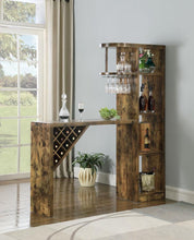 Load image into Gallery viewer, Belvedere - 5-Shelf Home Bar Table Wine Storage - Rustic Nutmeg