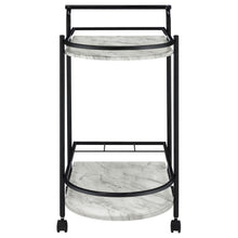 Load image into Gallery viewer, Desiree - 2-Tier Faux Marble Shelf Metal Bar Cart