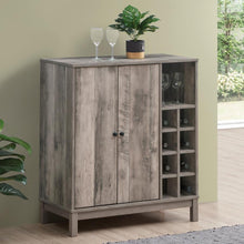 Load image into Gallery viewer, Cheyenne - 2 Door Home Bar Wine Cabinet - Weathered Acacia
